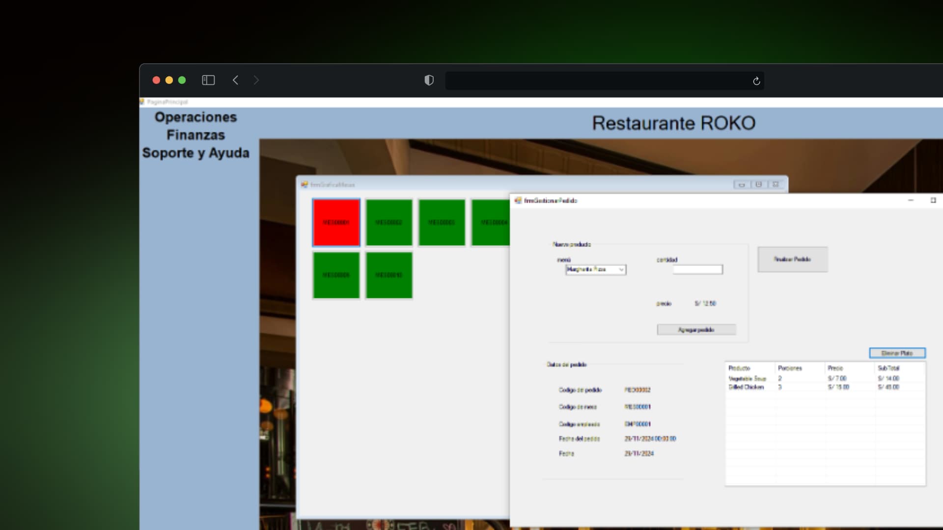 Software para la Gestión de Restaurante Roko